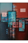 SPECTRUM XXIV 120x90 cm ABSTRAKCYJNY OBRAZ NAMALOWANY NA PŁÓTNIE